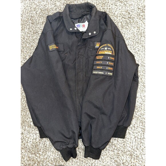 90s Jacket Snap Mens L Patch Logo Schneider National With Linner CHUCK - Picture 7 of 10